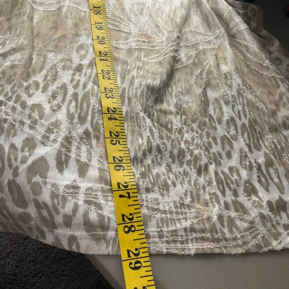 Adore Large Kimono Poncho Shawl Blue Beige Coastal Burn Out Velvet Boho - Picture 7 of 12